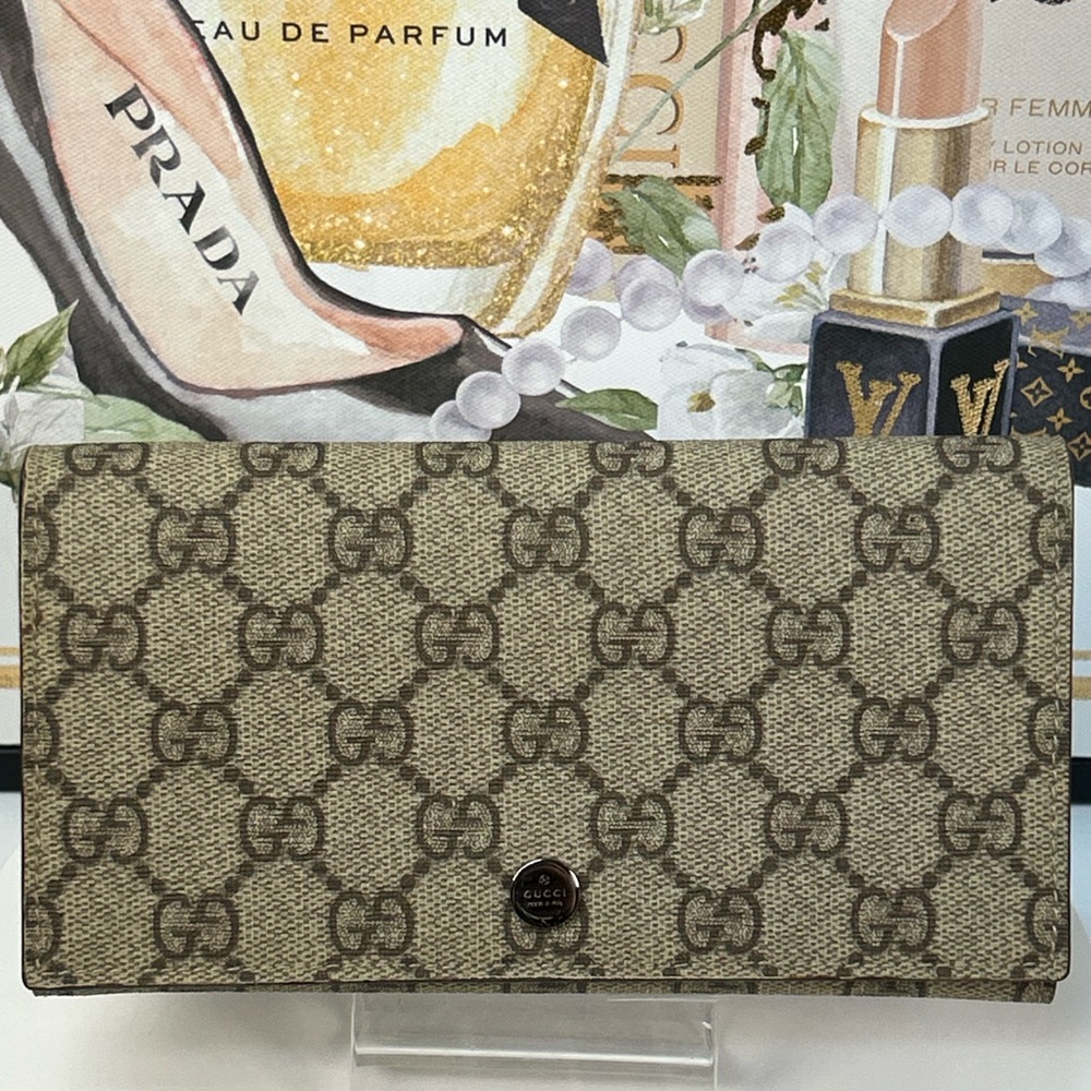 GUCCI GG Supreme Monogram Continental Wallet 😍🔥 - image 1